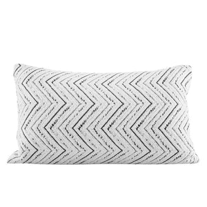 Housse de Coussin Lombaire Jacquard Brodée 30x50 cm