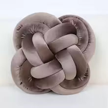 Coussin Boule Nouée Bouclé – Coussin Rond Décoratif Doux pour Canapé et Lit