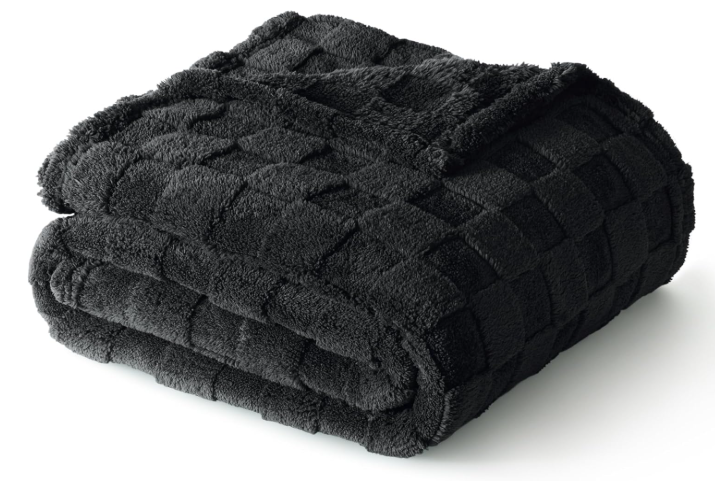 Plaid Polaire Ultra Doux 50x60” – Couverture Légère Chaude Motif Carreaux Moderne