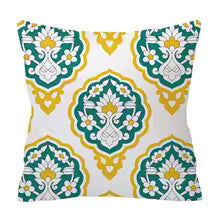 Housse de Coussin Velours Géométrique Chevron 40x40 cm