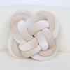 Coussin Boule Nouée Bouclé – Coussin Rond Décoratif Doux pour Canapé et Lit