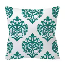 Housse de Coussin Velours Géométrique Chevron 40x40 cm