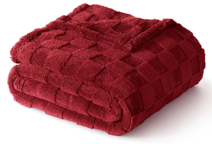 Plaid Polaire Ultra Doux 50x60” – Couverture Légère Chaude Motif Carreaux Moderne
