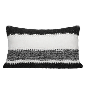 Housse de Coussin Lombaire Jacquard Brodée 30x50 cm